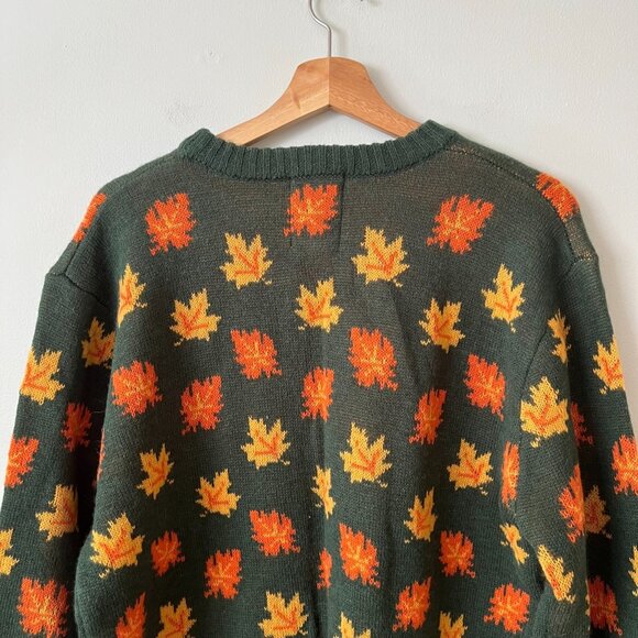 Cozy Cabin Sweaters by Kiel James Patrick Big Cozy Fall Leaf Sweater Size Large - Picture 8 of 8